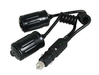 Marinco Cigarette Lighter Extension Cord RV 1' Length Black 12VADRV
