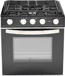 Suburban Mfg Stove Elite 22" - Black Top With Glass Door/Black Top - Piezo Ignition - 3643A - Young Farts RV Parts