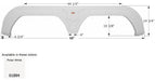 Icon Fender Skirt Various Cobra Brands Including Sierra/ Cavalier 68 Inch 14-3/4 Inch Polar White 01894 - Young Farts RV Parts