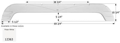 Icon Fender Skirt Various Forest River Brands Including Sandstorm 69-3/4 Inch 10-3/4 Inch Polar White 12363