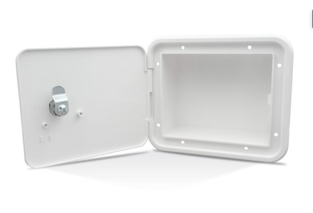 Polar White Large Key Lock Multi-Purpose Hatch with Flat Back