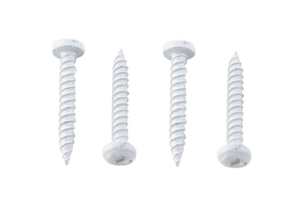 Pan Head Square Head Screw White 8X1-1/4"