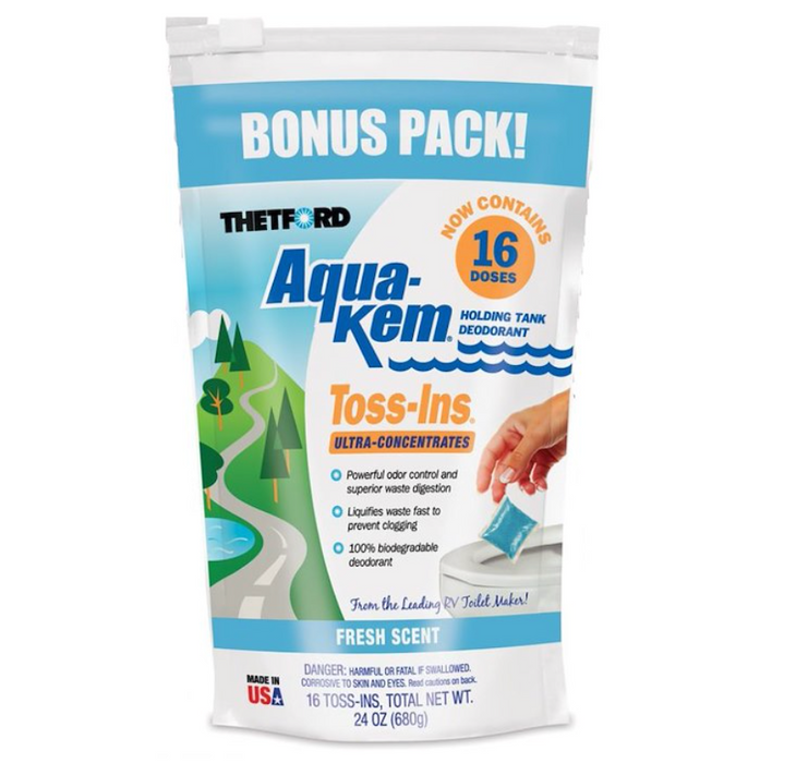 Aqua Kem Toss-Ins Fresh Scent 16Ct