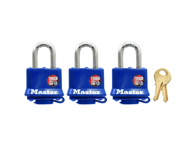 Company 3Pk Padlock w/Blue Shell