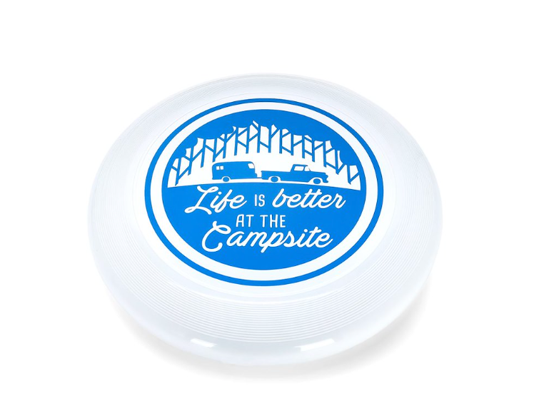 Life is Better at The Campsite Retro RV Themed Flying Disc