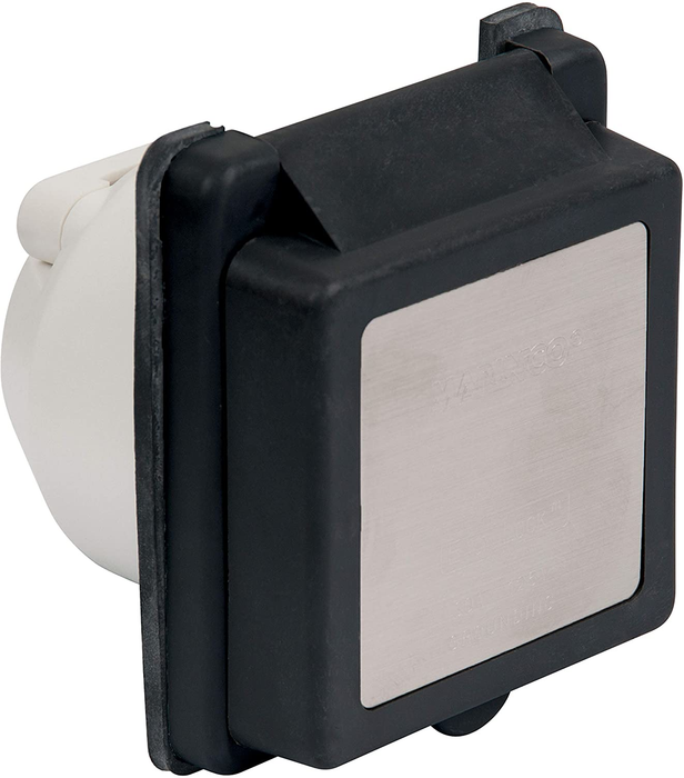 Marinco 301ELRV.BLK Amp Standard Power Inlet, Black - 30 Amp