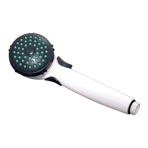 SHOWER HEAD WITH SHUT-OFF WHITE
