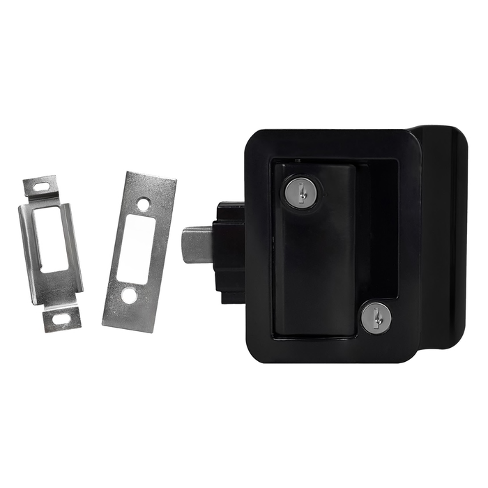 RV Pro RVP194100 - RV Paddle Entry Door Lock Latch with Deadbolt Black - Young Farts RV Parts