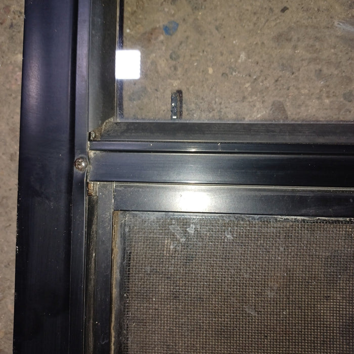 Used Young Farts RV Parts Black Radius Opening Window : 21.375″ X 17.375″ X 1.875″