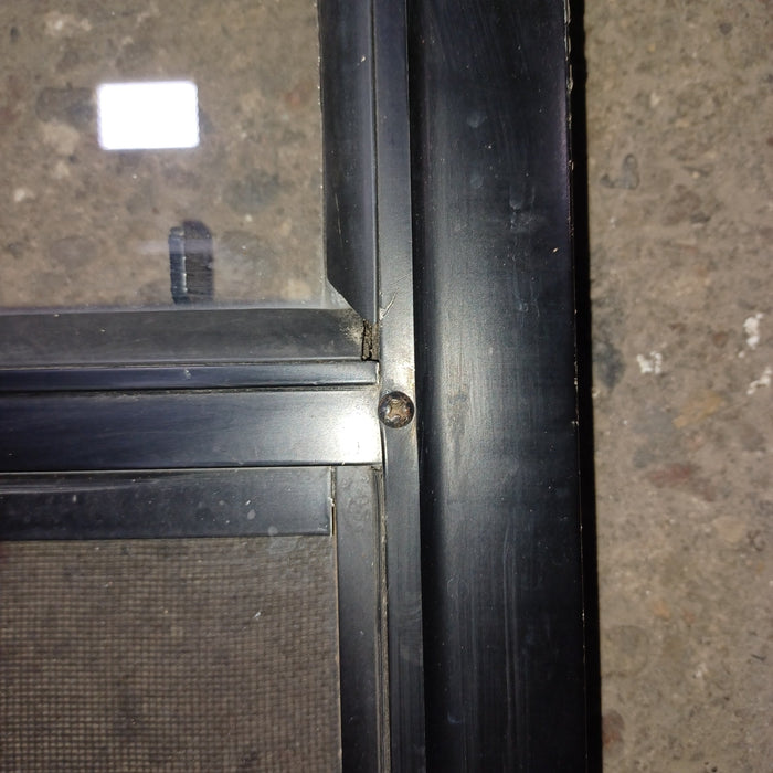 Used Young Farts RV Parts Black Radius Opening Window : 21.375″ X 17.375″ X 1.875″