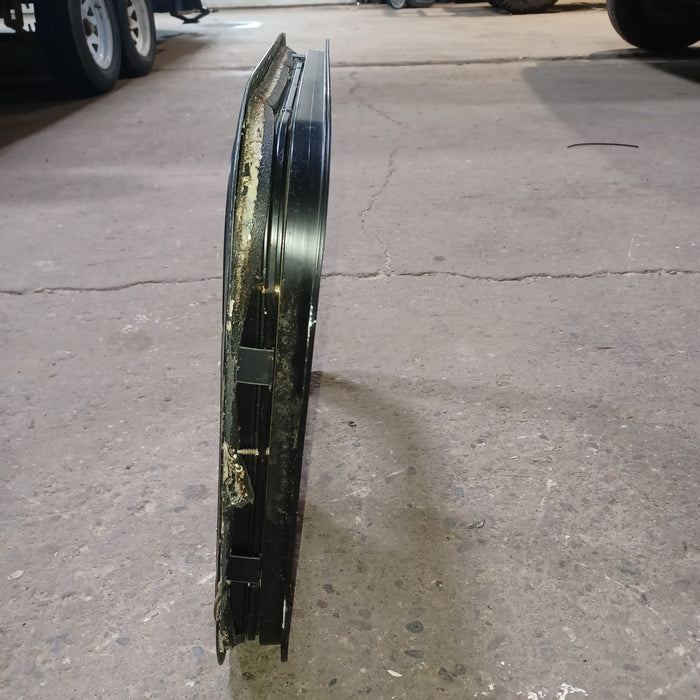 Used Young Farts RV Parts Black Radius Opening Window : 21.375″ X 17.375″ X 1.875″