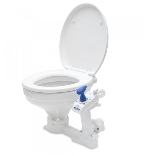 Albin 07-01-002 Marine Series Toilet, White Porcelain/White Thermoplastic Softclose Seat
