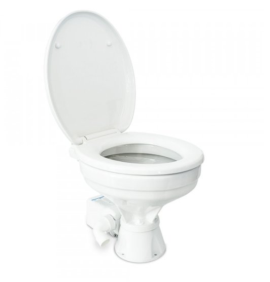 Albin 07-03-012 Marine Series Toilet, White Porcelain/White Thermoplastic Softclose Seat