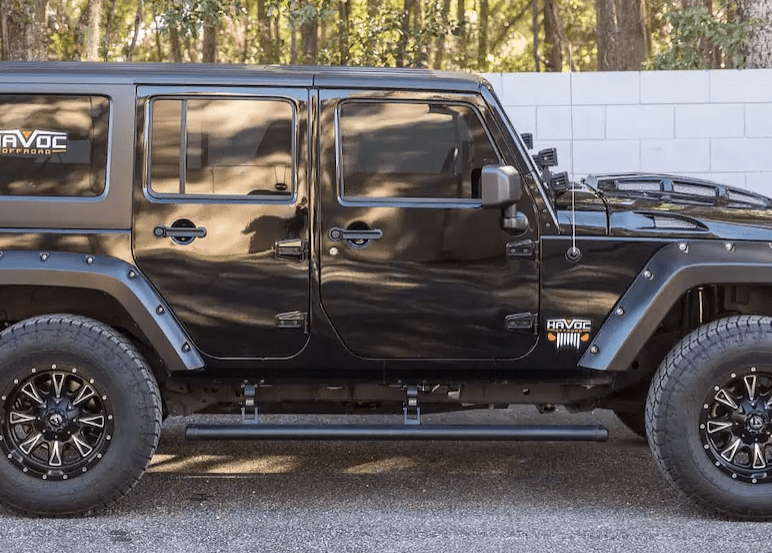 AMP Research Powerstep Electric Running Board 0718 Jeep Wrangler JK 2Door 75121 - 01A - Young Farts RV Parts