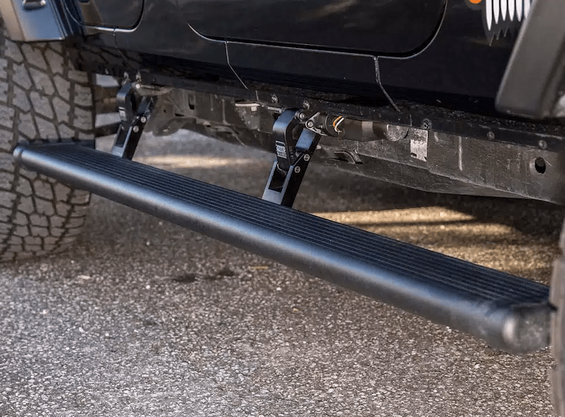 AMP Research Powerstep Electric Running Board 0718 Jeep Wrangler JK Unlimited 4Dr 75122 - 01A - Young Farts RV Parts
