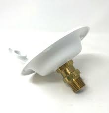 Aqua Pro 27890 Colonial White Metal Recessed Mounting Flange with 1/2" Male Pipe Thread