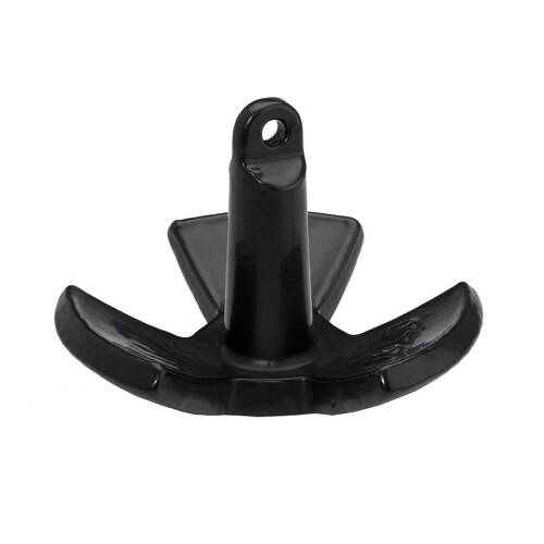 Attwood Marine Boat Anchor - River Fluke Style; 18 Pound; PVC Coated; Black; Cast Iron - 9946B1 - Young Farts RV Parts