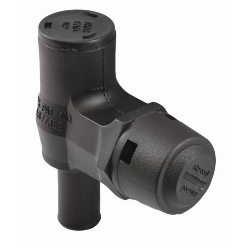Attwood Marine Boat Fuel Tank Vent - P - Trap - Black - Surface Mount; W/ Black Vent Head - 1670 - 1 - Young Farts RV Parts
