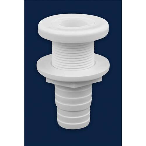 Attwood Marine Boat Scupper - Thru - Hull Connector - Fits 1 - 1/8" - 1 - 1/4" Hose - White; Single - 3874 - 3 - Young Farts RV Parts