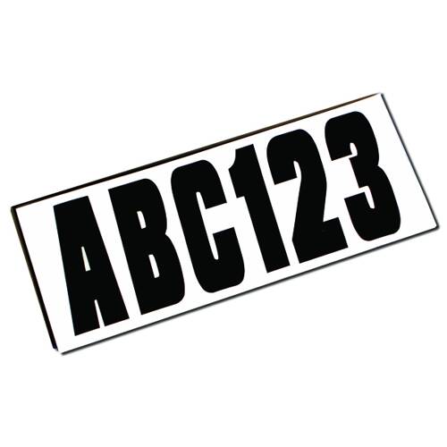Attwood Marine Body Graphics - Black Letters/ Numbers - 3" L - Matte Vinyl; 148 Pieces - 14142 - 7 - Young Farts RV Parts