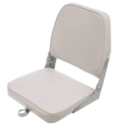 Attwood Marine Fishing Boat Seat - Low Back Padded Seat - Gray Plastic - 98395GY - Young Farts RV Parts