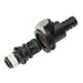 Attwood Marine Fuel Line Fitting Sprayless Connector - 1/4" To 3/8" FNPT - Black; Plastic - 8838US6 - Young Farts RV Parts