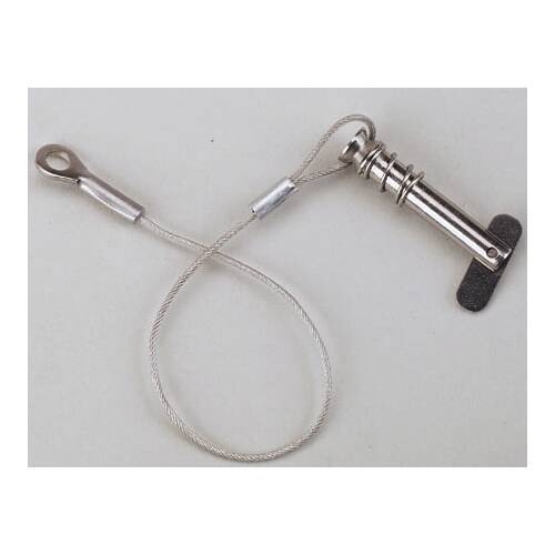 Attwood Marine Quick Release Pin - With Lanyard - 1/4" Diam - Removable - Spring - Loaded; Single - 66202 - 3 - Young Farts RV Parts