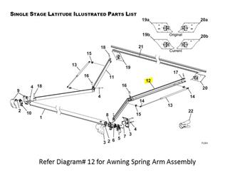 Awning Arm Carefree RV R001787 - 005 - Young Farts RV Parts