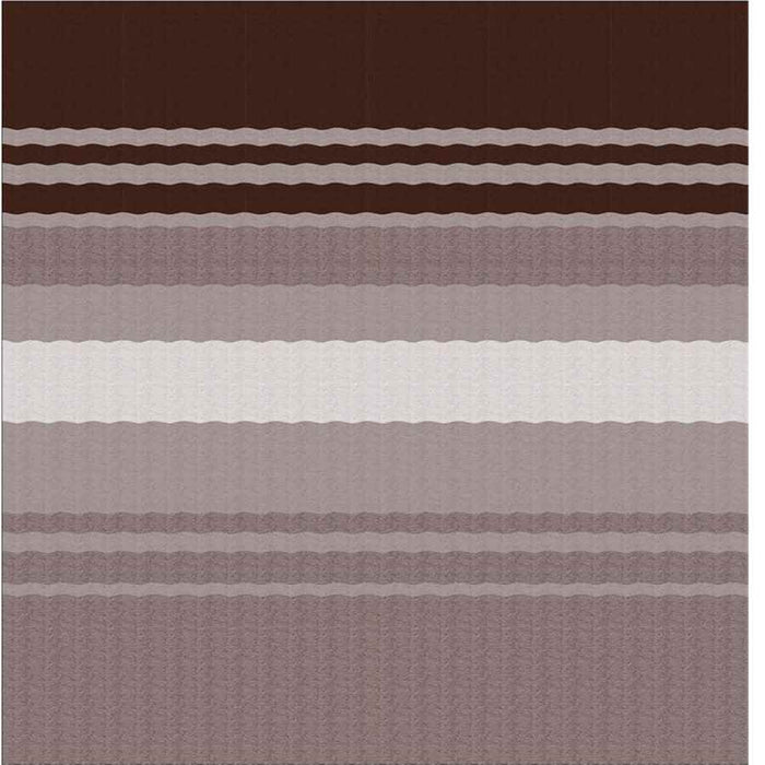 Awning Fabric 1 - Piece 14' Sierra Brown White Weatherguard - Young Farts RV Parts