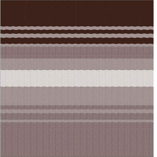 Awning Fabric 1 - Piece 16' Sierra Brown White Flexguard - Young Farts RV Parts