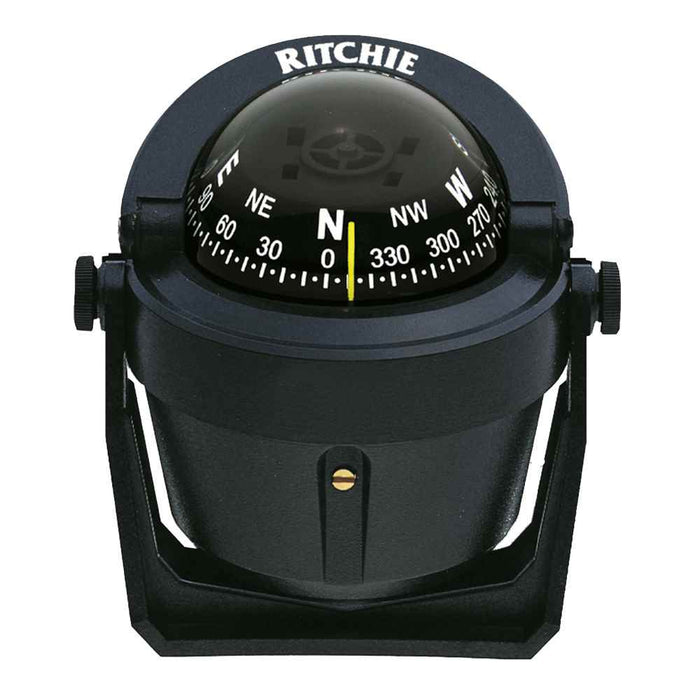 B - 51 Explorer Compass - Bracket Mount - Black - Young Farts RV Parts