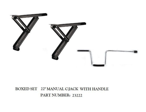 BAL RV 23222 Manual Trailer Stabilizer "C" Jack Stand, Set Of 2 - Young Farts RV Parts