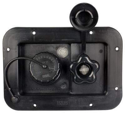 B&B Molders 94223 - 5-5/16" Black City/Gravity Water Hatch