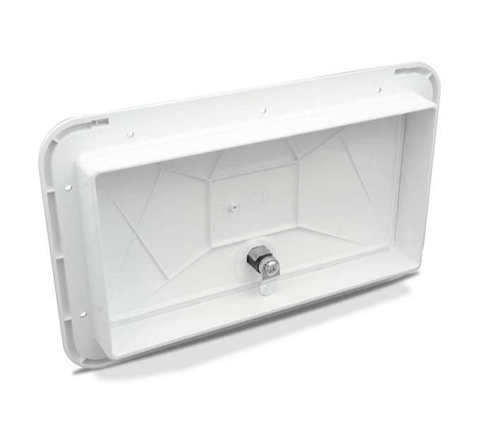B&B Molders 94314 Polar White Rectangular Multi-Purpose Access Hatch w/o Door Cutout
