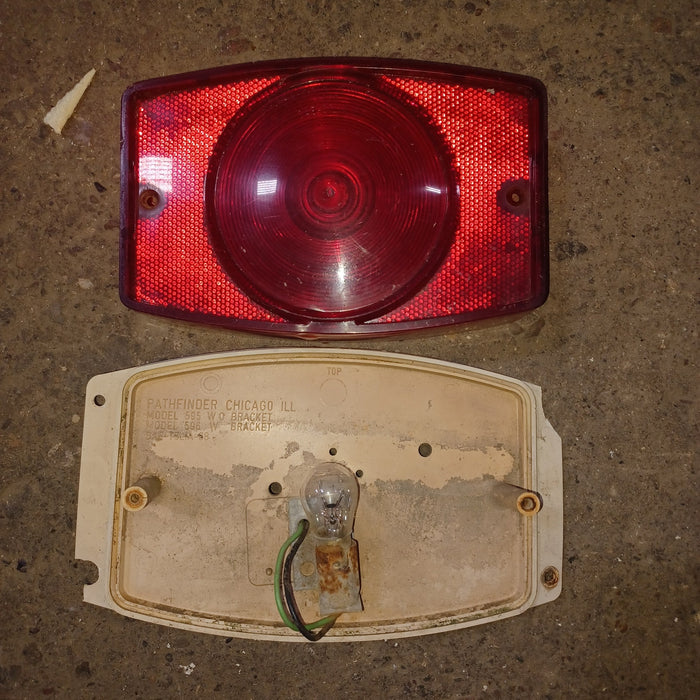 Used SAE-STLIA-67 596 License Plate Replacement Lens with Bracket-596