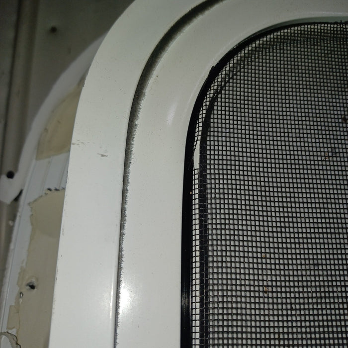 Used Young Farts RV Parts RV Radius Entry Door 71.5″ X 25 7/8″ X 2.5″