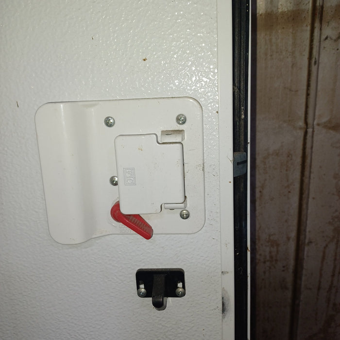 Used Young Farts RV Parts RV Radius Entry Door 71.5″ X 25 7/8″ X 2.5″