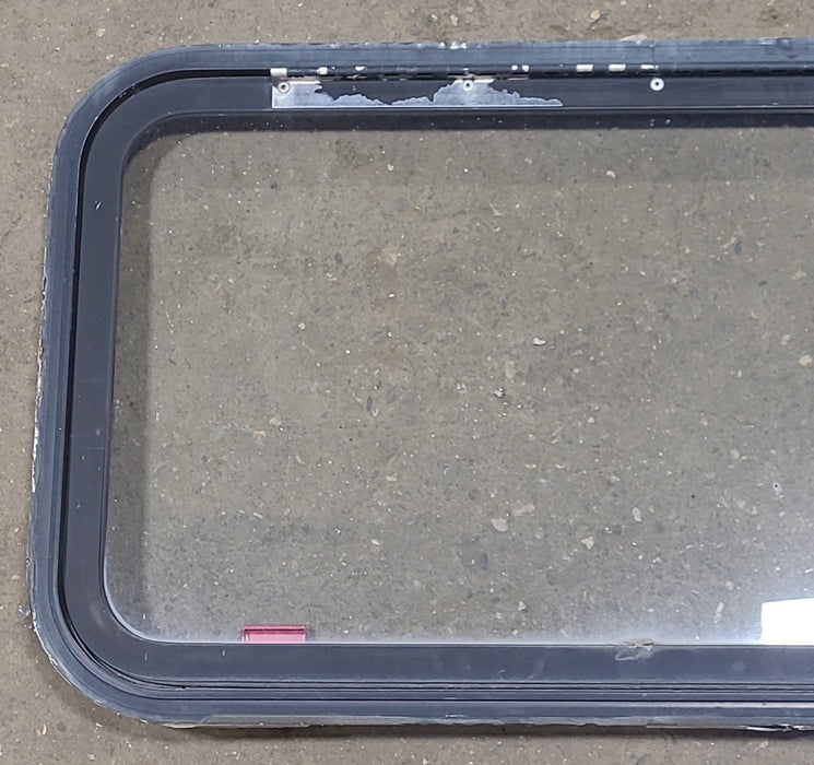 Black Radius Emergency Opening Window : 35 1/2" W X 19 3/4" H X 1 1/2" D