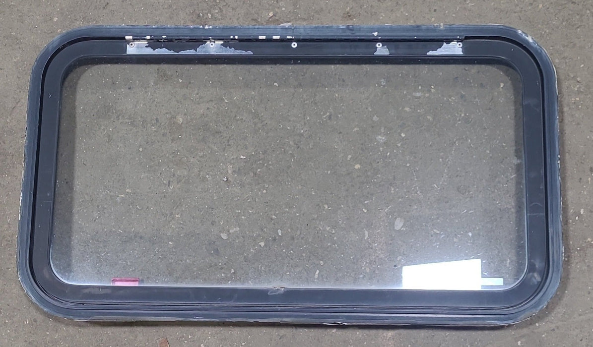 Black Radius Emergency Opening Window : 35 1/2" W X 19 3/4" H X 1 1/2" D