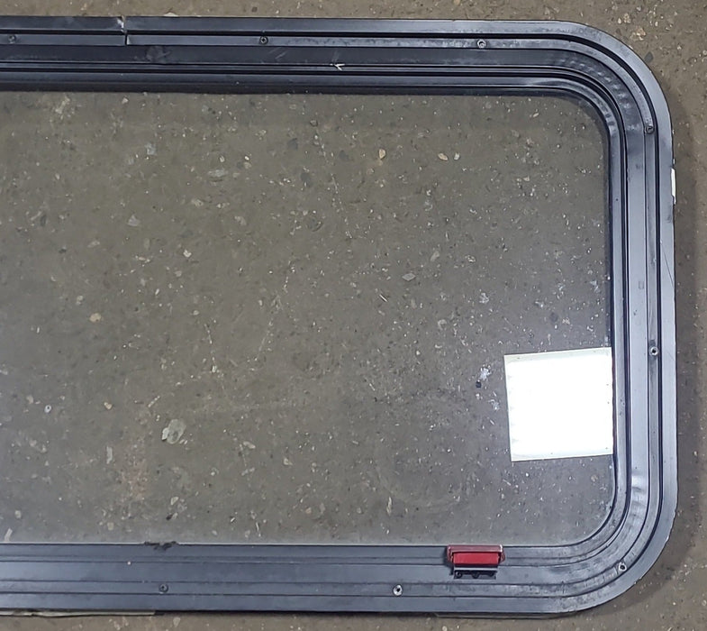 Black Radius Emergency Opening Window : 35 1/2" W X 19 3/4" H X 1 1/2" D