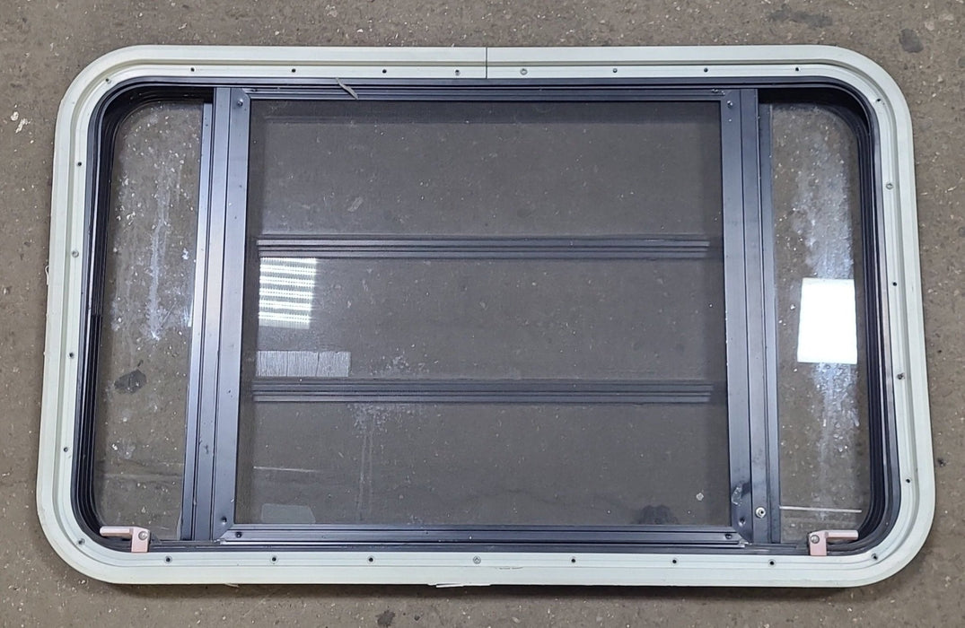 Black Radius Emergency Opening Window : 35" W X 21 1/4" H X 2" D