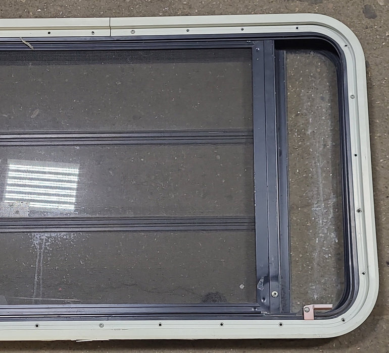 Black Radius Emergency Opening Window : 35" W X 21 1/4" H X 2" D