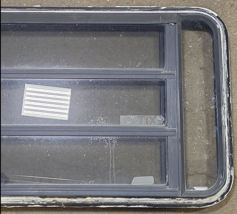 Black Radius Emergency Opening Window : 35" W X 21 1/4" H X 2" D