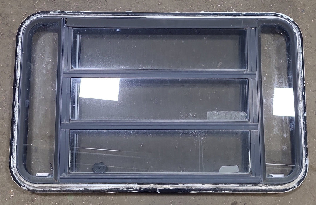 Black Radius Emergency Opening Window : 35" W X 21 1/4" H X 2" D