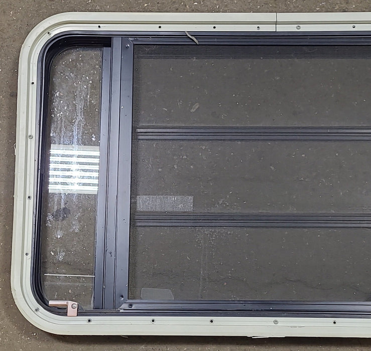 Black Radius Emergency Opening Window : 35" W X 21 1/4" H X 2" D