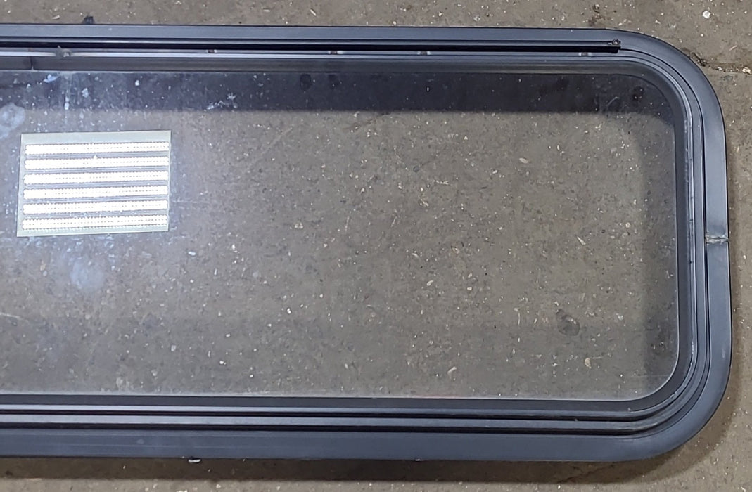 Black Radius Emergency Opening Window : 48 1/4" W X 15" H X 1 7/8" D
