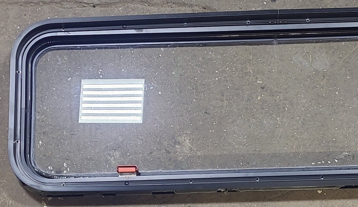 Black Radius Emergency Opening Window : 48 1/4" W X 15" H X 1 7/8" D