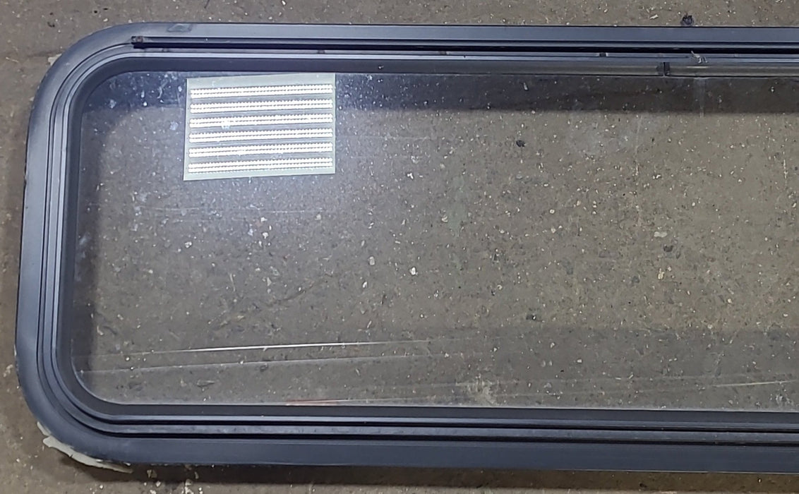 Black Radius Emergency Opening Window : 48 1/4" W X 15" H X 1 7/8" D