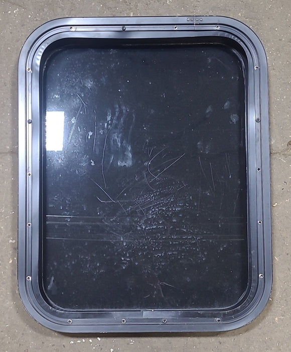 Black Radius Non Opening Window : 17 1/2" W X 22 1/4" H X 1 7/8" D