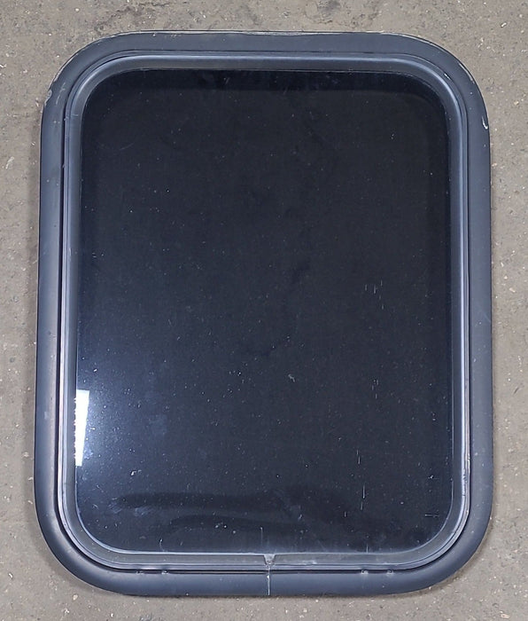 Black Radius Non Opening Window : 17 1/2" W X 22 1/4" H X 1 7/8" D